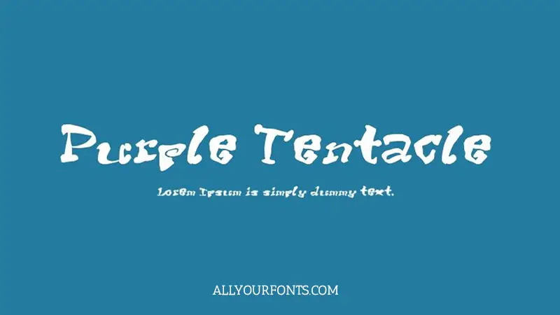 Purple Tentacle Font Family Free Download